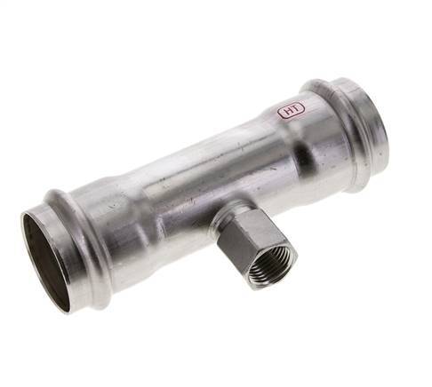 Tee Press Fitting - 42mm Hembra & Rp 1/2'' Hembra - Acero Inoxidable