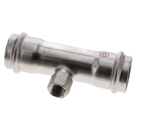 Tee Press Fitting - 42mm Hembra & Rp 1/2'' Hembra - Acero Inoxidable