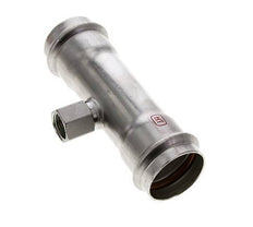 Tee Press Fitting - 42mm Hembra & Rp 1/2'' Hembra - Acero Inoxidable