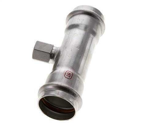 Tee Press Fitting - 42mm Hembra & Rp 1/2'' Hembra - Acero Inoxidable