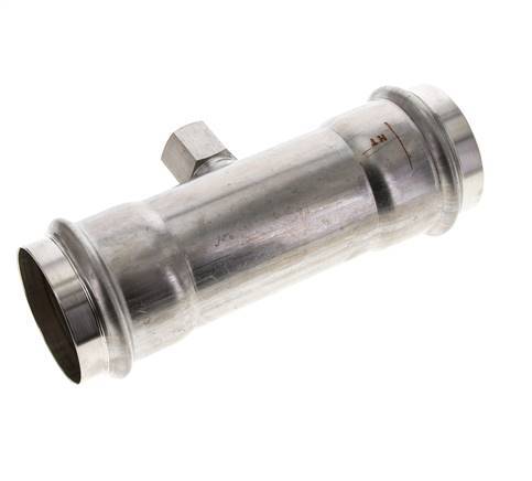 Tee Press Fitting - 54mm Hembra & Rp 1/2'' Hembra - Acero Inoxidable