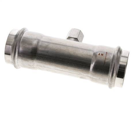 Tee Press Fitting - 54mm Hembra & Rp 1/2'' Hembra - Acero Inoxidable