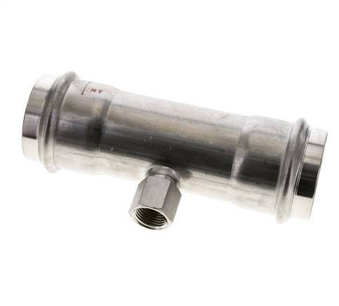 Tee Press Fitting - 54mm Hembra & Rp 1/2'' Hembra - Acero Inoxidable