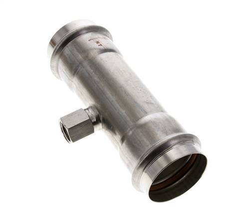 Tee Press Fitting - 54mm Hembra & Rp 1/2'' Hembra - Acero Inoxidable