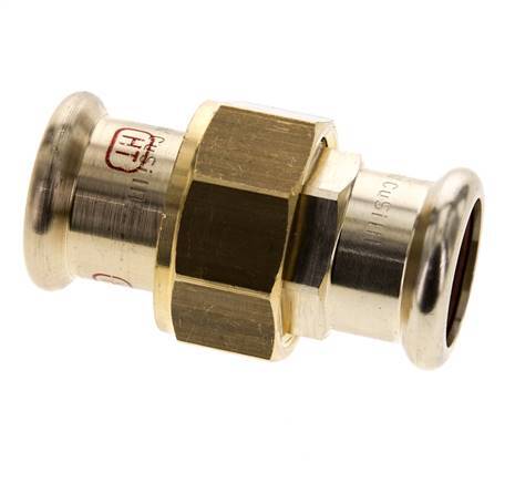 Racor de unión - 22mm Hembra - Aleación de cobre Junta plana