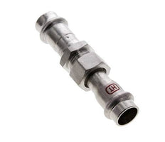 Racor de unión a presión - 15 mm hembra - Acero inoxidable con junta plana