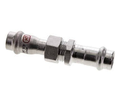 Racor de unión a presión - 15 mm hembra - Acero inoxidable con junta plana