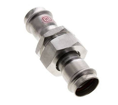 Unión Prensada - 28mm Hembra - Acero Inoxidable Junta Plana