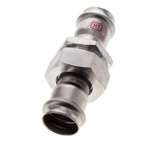 Unión Prensada - 28mm Hembra - Acero Inoxidable Junta Plana