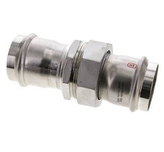 Racor de unión a presión - 54 mm hembra - Acero inoxidable con junta plana