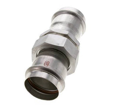 Racor de unión a presión - 54 mm hembra - Acero inoxidable con junta plana