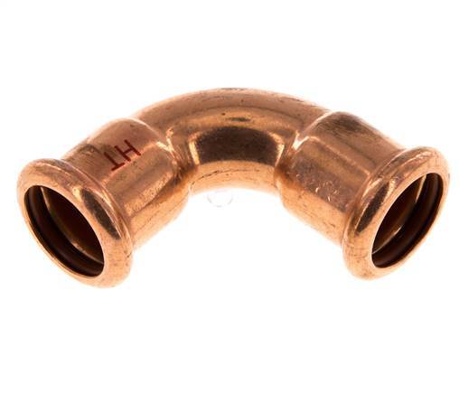 90deg Elbow Press Fitting - 22mm Female - Copper alloy