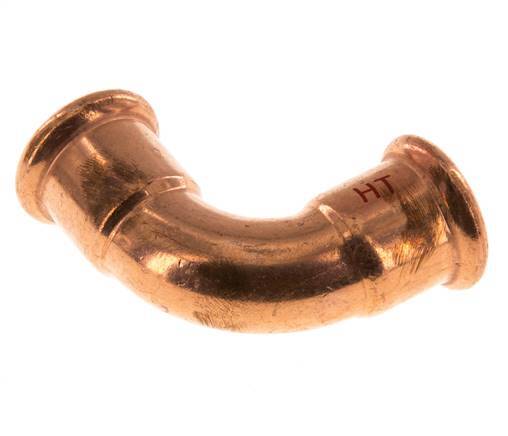 90deg Elbow Press Fitting - 22mm Female - Copper alloy
