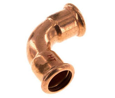90deg Elbow Press Fitting - 22mm Female - Copper alloy
