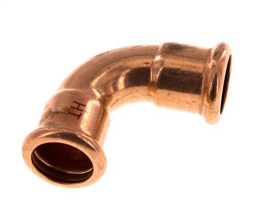 90deg Elbow Press Fitting - 22mm Female - Copper alloy