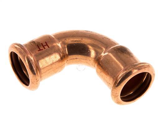 90deg Elbow Press Fitting - 22mm Female - Copper alloy