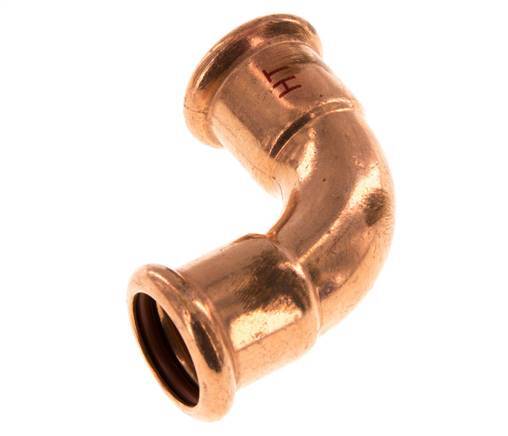 90deg Elbow Press Fitting - 22mm Female - Copper alloy