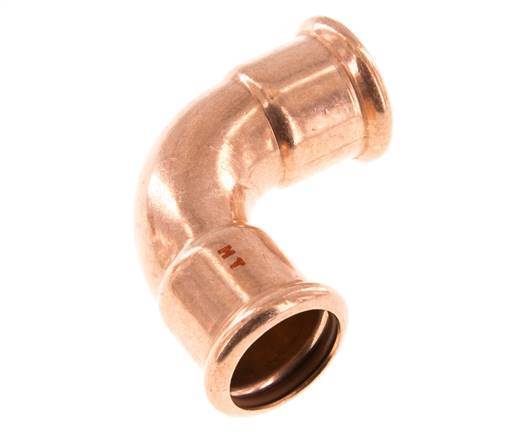 90deg Elbow Press Fitting - 28mm Female - Copper alloy