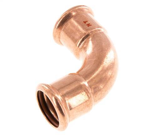 90deg Elbow Press Fitting - 28mm Female - Copper alloy