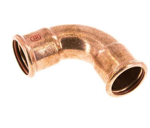 90deg Elbow Press Fitting - 35mm Female - Copper alloy