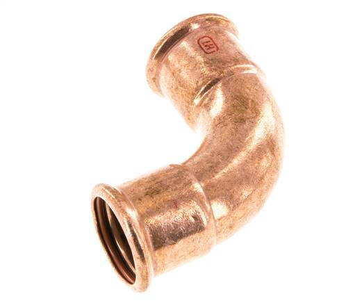 90deg Elbow Press Fitting - 35mm Female - Copper alloy