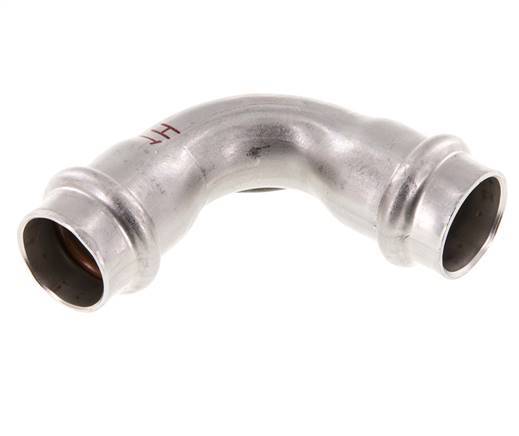90deg Elbow Press Fitting - 18mm Female - Stainless Steel