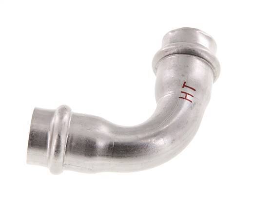 90deg Elbow Press Fitting - 18mm Female - Stainless Steel