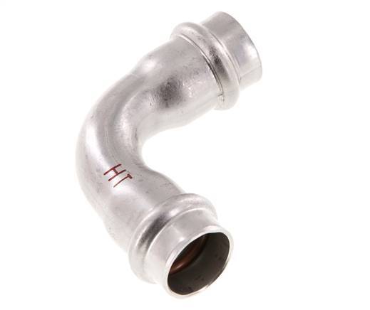 90deg Elbow Press Fitting - 18mm Female - Stainless Steel
