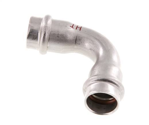 90deg Elbow Press Fitting - 18mm Female - Stainless Steel