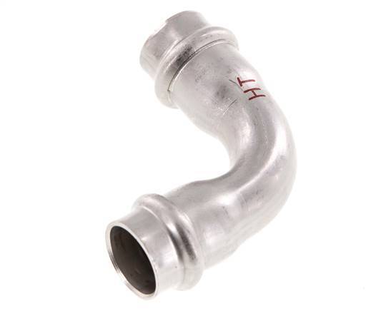 90deg Elbow Press Fitting - 18mm Female - Stainless Steel