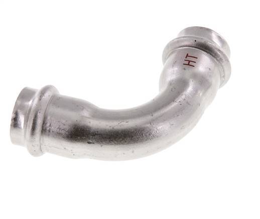 90deg Elbow Press Fitting - 22mm Female - Stainless Steel