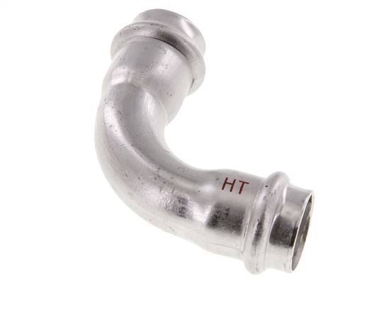 90deg Elbow Press Fitting - 22mm Female - Stainless Steel
