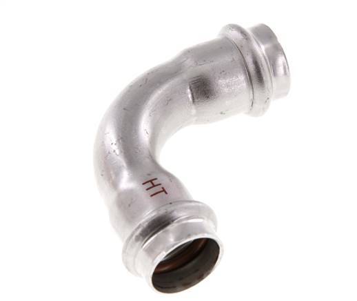 90deg Elbow Press Fitting - 22mm Female - Stainless Steel