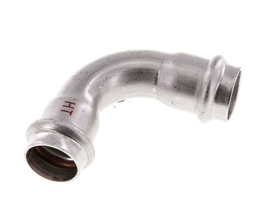90deg Elbow Press Fitting - 22mm Female - Stainless Steel
