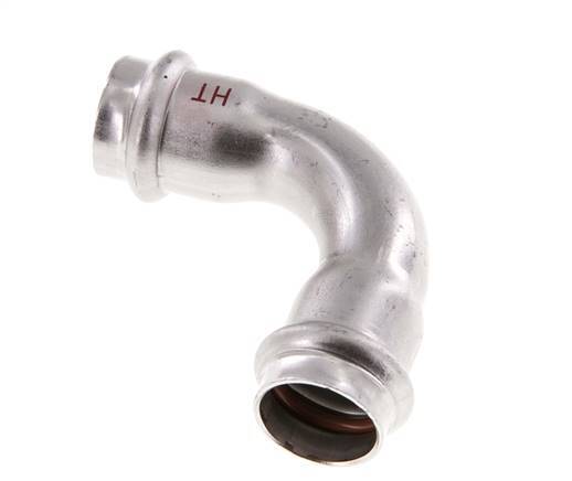 90deg Elbow Press Fitting - 22mm Female - Stainless Steel