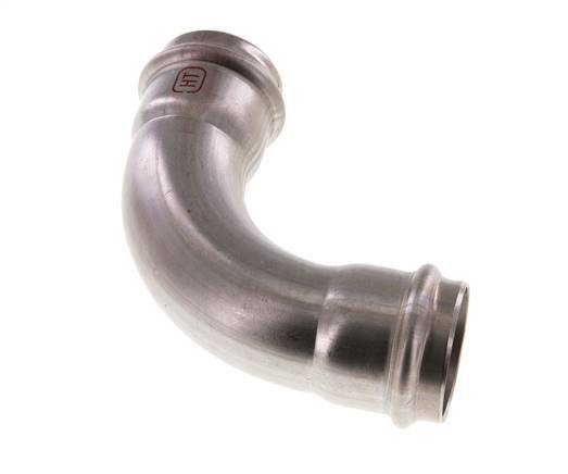 90deg Elbow Press Fitting - 35mm Female - Stainless Steel