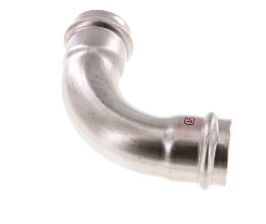 90deg Elbow Press Fitting - 42mm Female - Stainless Steel