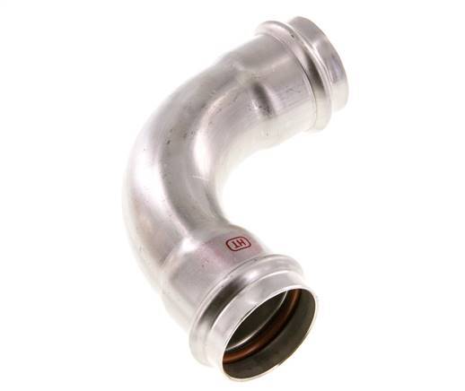 90deg Elbow Press Fitting - 42mm Female - Stainless Steel