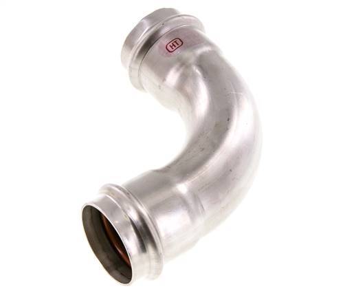 90deg Elbow Press Fitting - 42mm Female - Stainless Steel