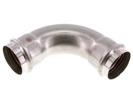 90deg Elbow Press Fitting - 54mm Female - Stainless Steel