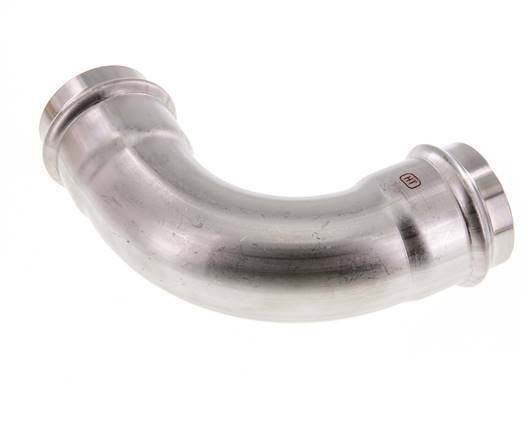 90deg Elbow Press Fitting - 54mm Female - Stainless Steel
