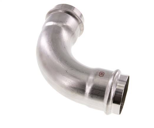 90deg Elbow Press Fitting - 54mm Female - Stainless Steel