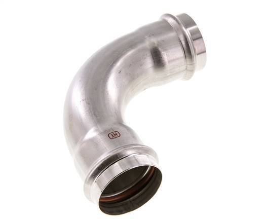 90deg Elbow Press Fitting - 54mm Female - Stainless Steel