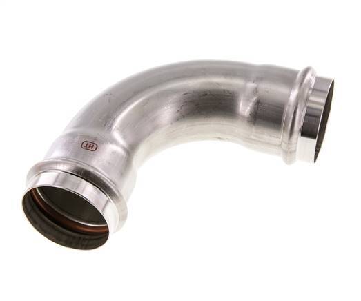 90deg Elbow Press Fitting - 54mm Female - Stainless Steel