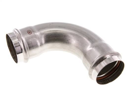 90deg Elbow Press Fitting - 54mm Female - Stainless Steel