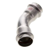 45deg Elbow Press Fitting - 28mm Female - Stainless Steel