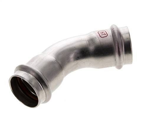 45deg Elbow Press Fitting - 28mm Female - Stainless Steel