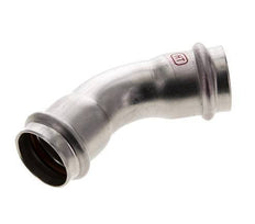 45deg Elbow Press Fitting - 28mm Female - Stainless Steel