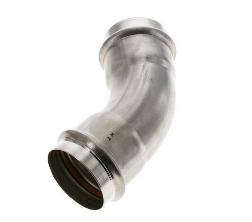45deg Elbow Press Fitting - 54mm Female - Stainless Steel