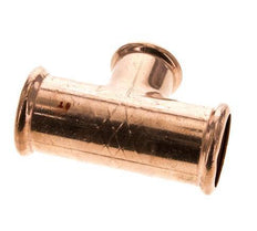 Tee Press Fitting - 28mm Female & 35mm - Copper alloy